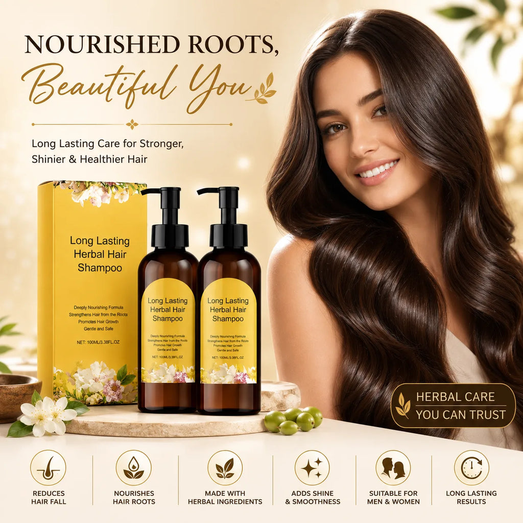 Natural Herbal Hair Shampoo (Buy 1 Get 1 FREE) – Ayurvedic Hair Fall Control & Cleansing Formula