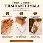 Original Tulsi Kanthi Mala – 100% Authentic Holy Basil Wood Tulsi Mala for Neck