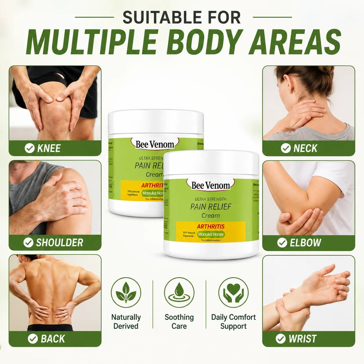 Pain Relief Cream & Soothing Massage Cream (100g, Pack of 2) – Pain Relief Ointment for back pain, Joint, Bone & Muscle