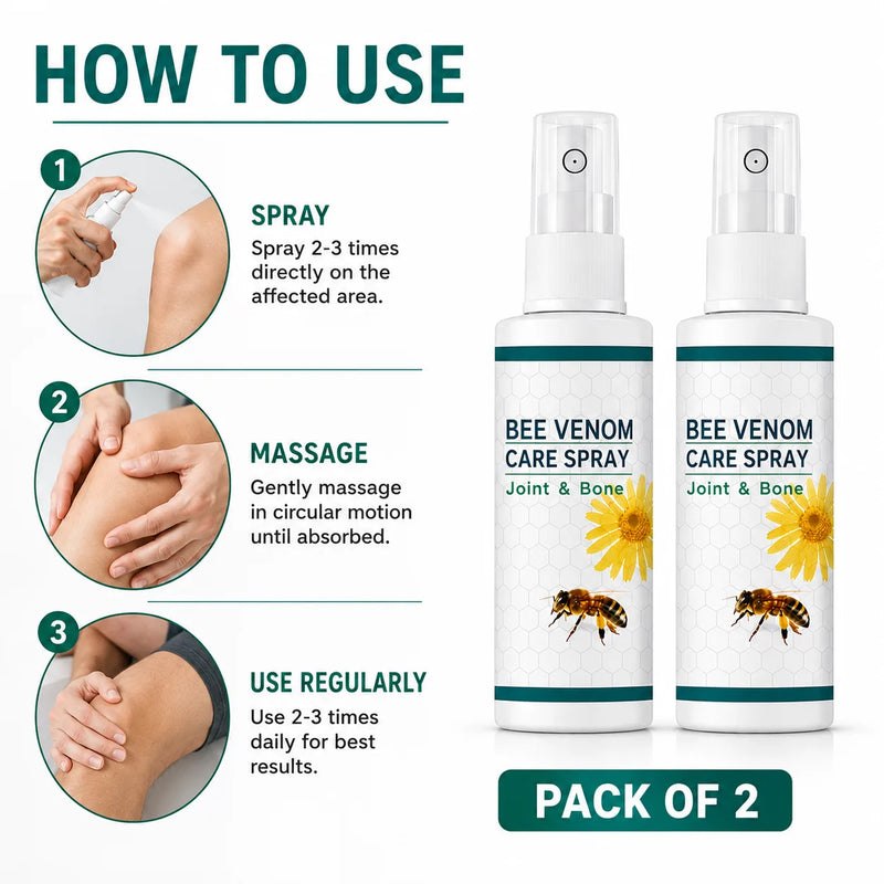 Pain Relief Spray Bee Venom Herbal Care (30ml Pack of 2) – Fast Relief Spray for Muscle & Body Comfort