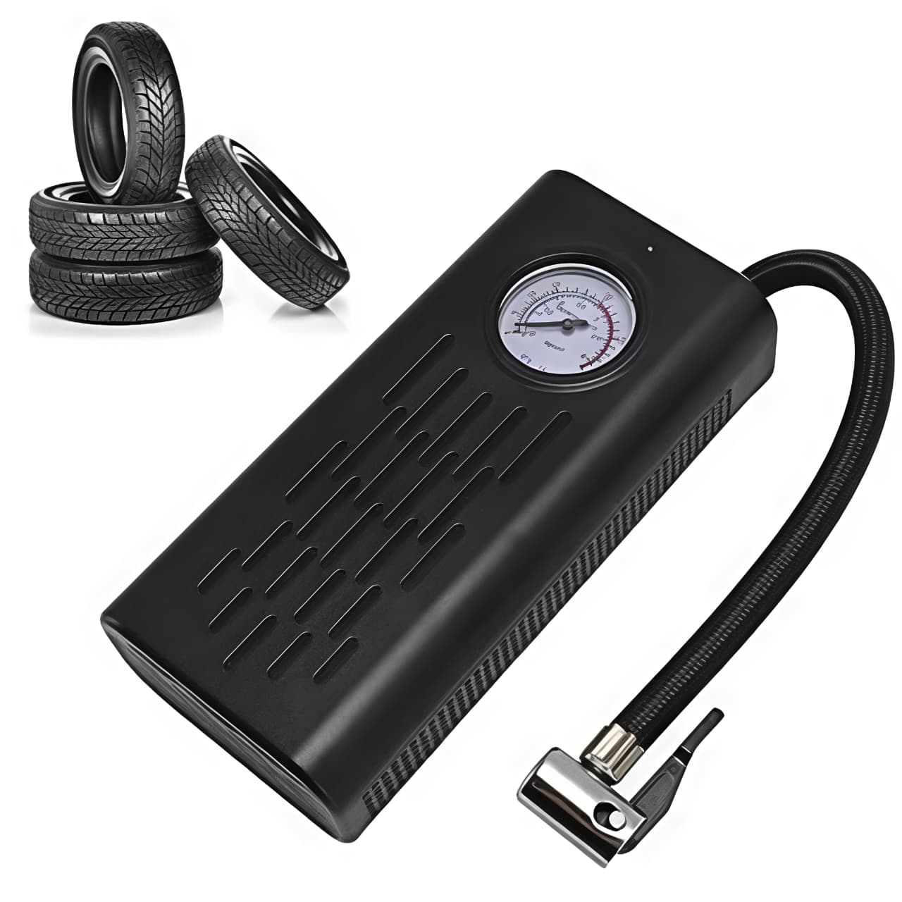 Automatic Portable Air Compressor & Tire Inflator – High-Pressure Rechargeable Pump with Digital Display for Cars, Bikes & Balls