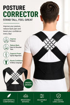 Posture Corrector Belt for Back Support – Adjustable & Invisible Back Straight Belt for Men & Women