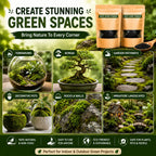 Premium Grade Moss Spore Powder (Pack of 2) – Grow Bonsai Moss, Organic Seed Starter & Soil Moisture Retainer For Gardening