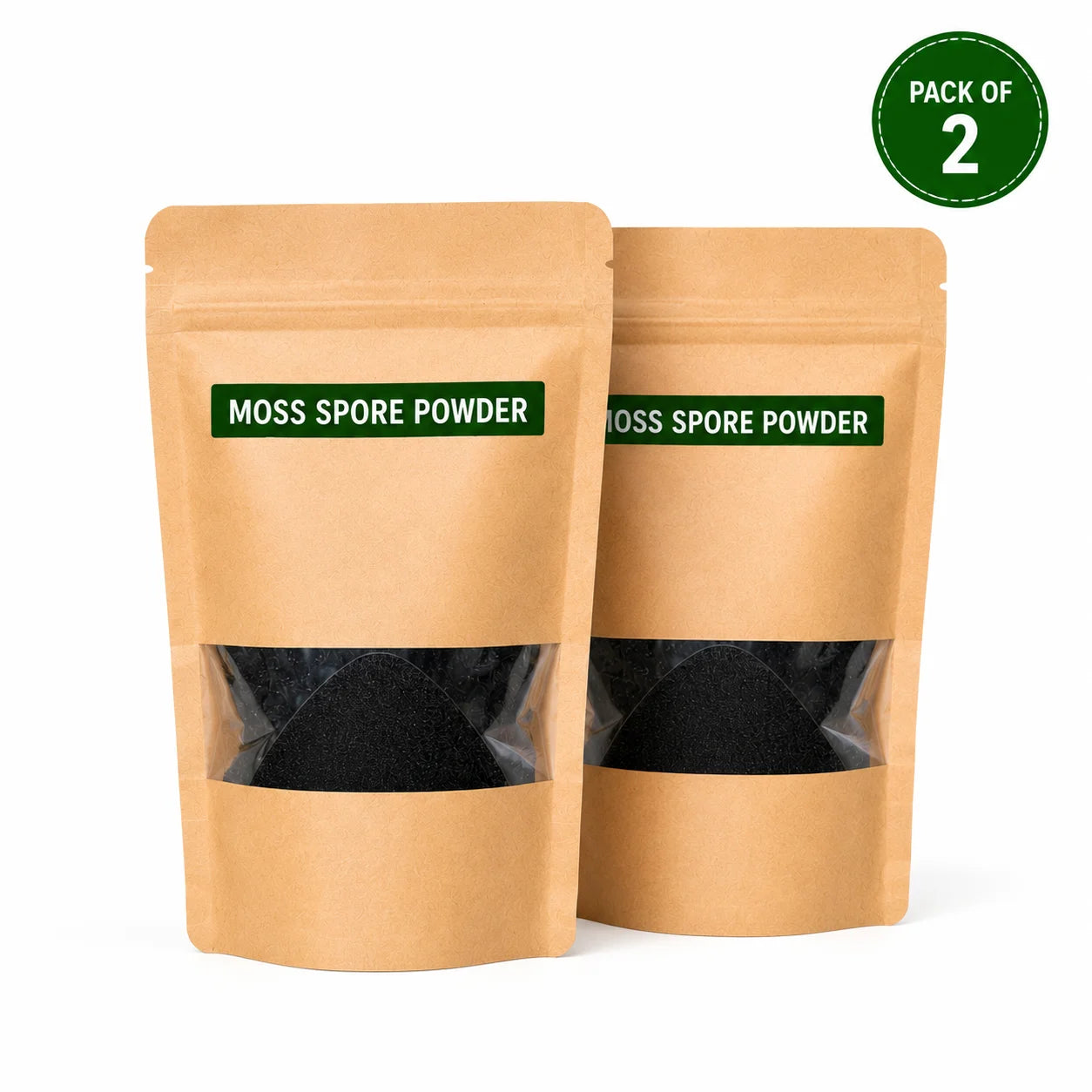 Premium Grade Moss Spore Powder (Pack of 2) – Grow Bonsai Moss, Organic Seed Starter & Soil Moisture Retainer For Gardening
