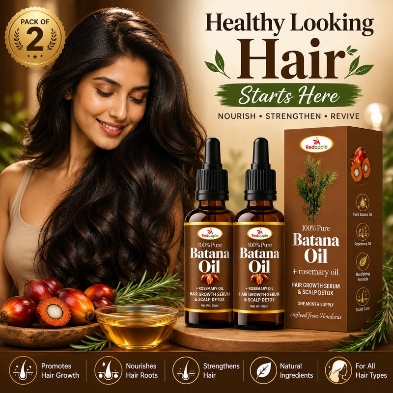 100% Pure Batana Hair Oil with Rosemary for Hair Growth - Raw & Natural (30ml, Pack of 2)