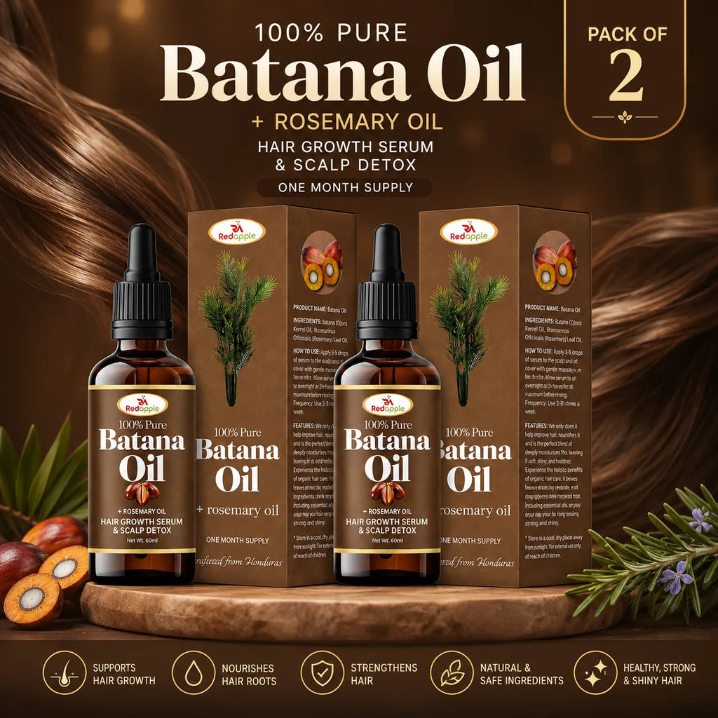 100% Pure Batana Hair Oil with Rosemary for Hair Growth - Raw & Natural (30ml, Pack of 2)
