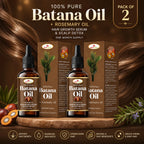 100% Pure Batana Hair Oil with Rosemary for Hair Growth - Raw & Natural (30ml, Pack of 2)