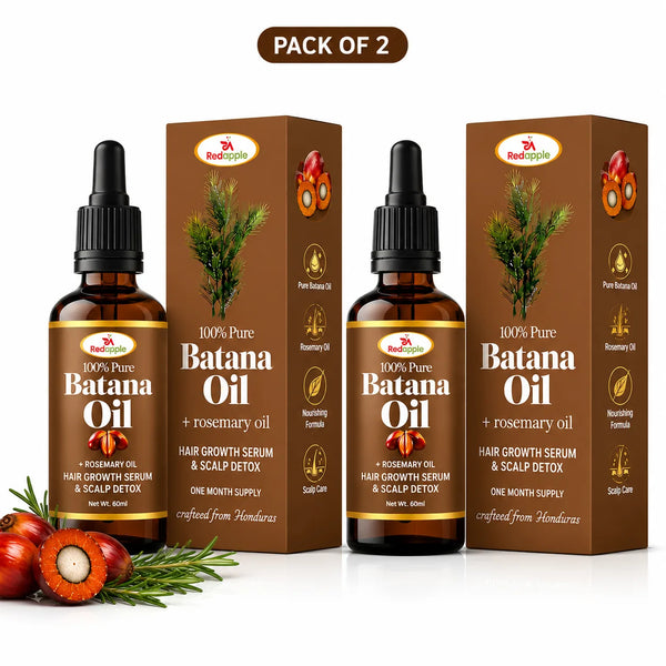 100% Pure Batana Hair Oil with Rosemary for Hair Growth - Raw & Natural (30ml, Pack of 2)