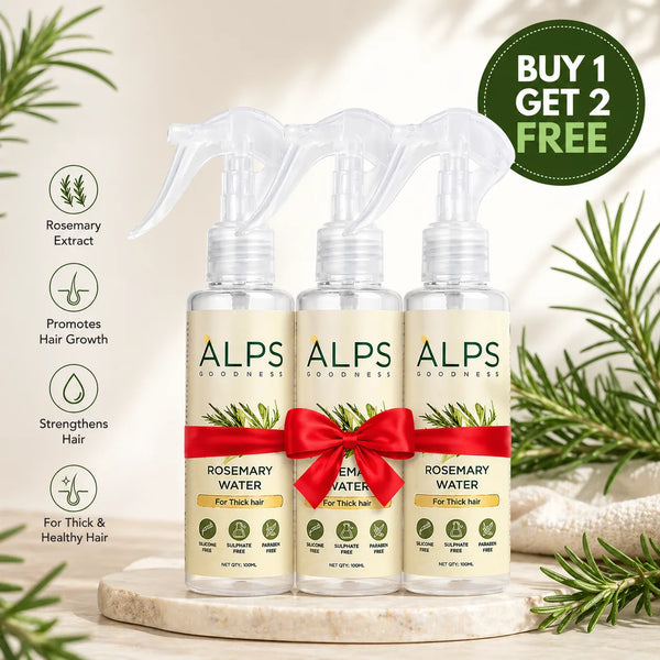 (PACK OF 3) Rosemary Water Spray for Hair Growth & Hair Thickness with Rice Water 100% Natural Extract 100 ml