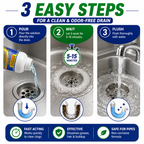 Sanitizo Drain Cleaner Powder (Pack of 4) – Powerful Sink & Drain Pipe Declogger