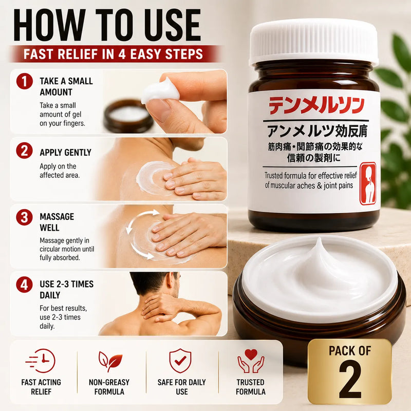 Soothing Massage Gel Japanese Massage Gel (Pack of 2) – Premium Arnica & Mugwort Body Relaxation Balm