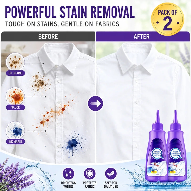 Stain Remover Clothes Stain Remover Liquid (Pack of 2) – Spot Remover for Clothes & Fabric Stain Cleaner