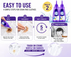 Stain Remover for Clothes (Pack of 2) – Portable Roll-On Fabric Stain Cleaner & Ball Pen Ink Spot Remover