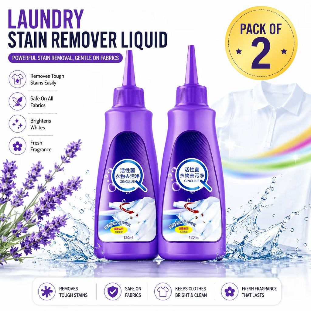 Stain Remover for Clothes (Pack of 2) – Portable Roll-On Fabric Stain Cleaner & Ball Pen Ink Spot Remover
