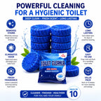 Automatic Toilet Bowl Cleaner Tablets – Blue Bubble Flush Tank Toilet Cleaning Tablets (10, 20 or 30 Pack)