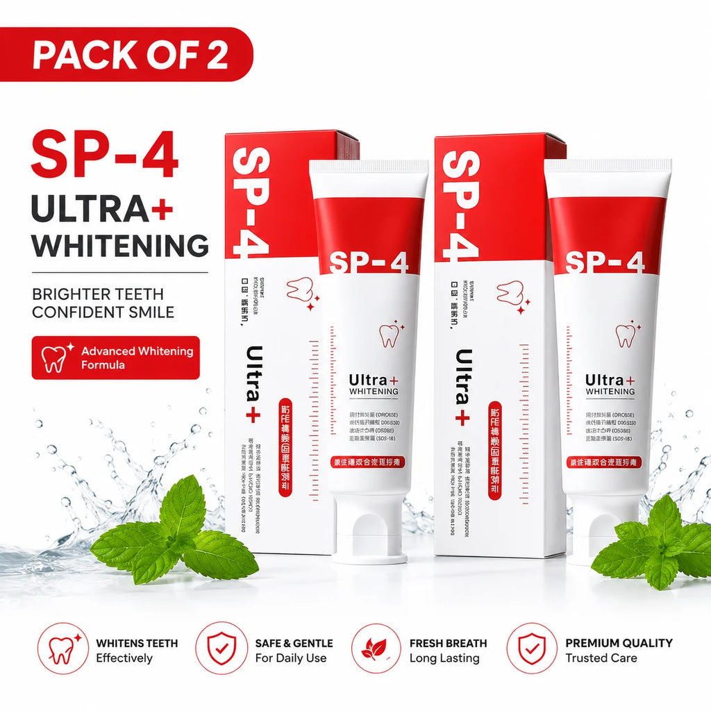 (Pack of 2) Tooth Whitening Toothpaste for Sensitive Teeth – Premium Teeth Bleaching White Paste & Stain Remover