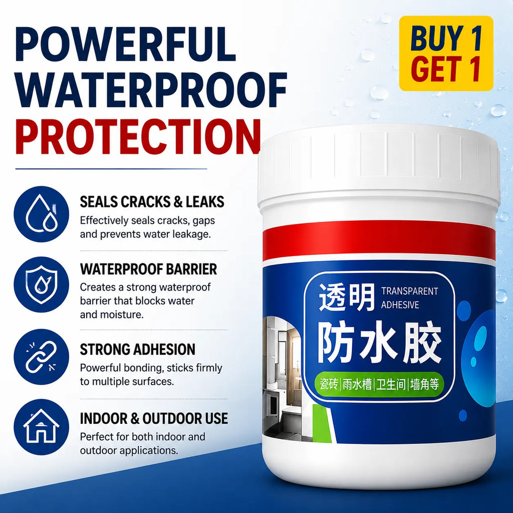 Transparent Waterproof Glue Liquid (Pack of 2) – Anti-Leakage Adhesive Waterproof Sealant for Roof & Bathroom