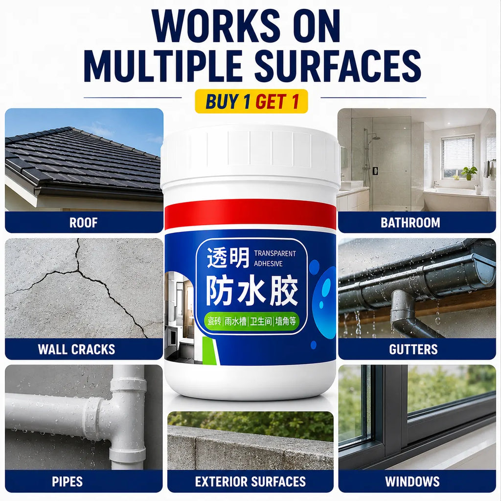 Transparent Waterproof Glue Liquid (Pack of 2) – Anti-Leakage Adhesive Waterproof Sealant for Roof & Bathroom