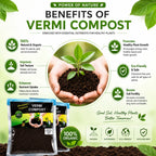 Vermi Compost Organic Vermicompost (Pack of 2) – Premium Vermicompost Fertilizer for Plants & Home Gardening