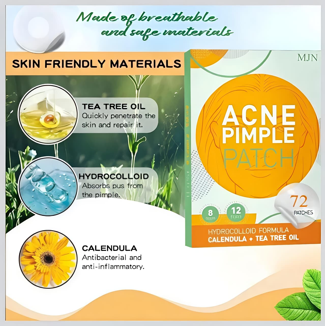 Acne Clearing Pimple Patches - Hydrocolloid Spot Patches (Pack of 2, 144 Patches)