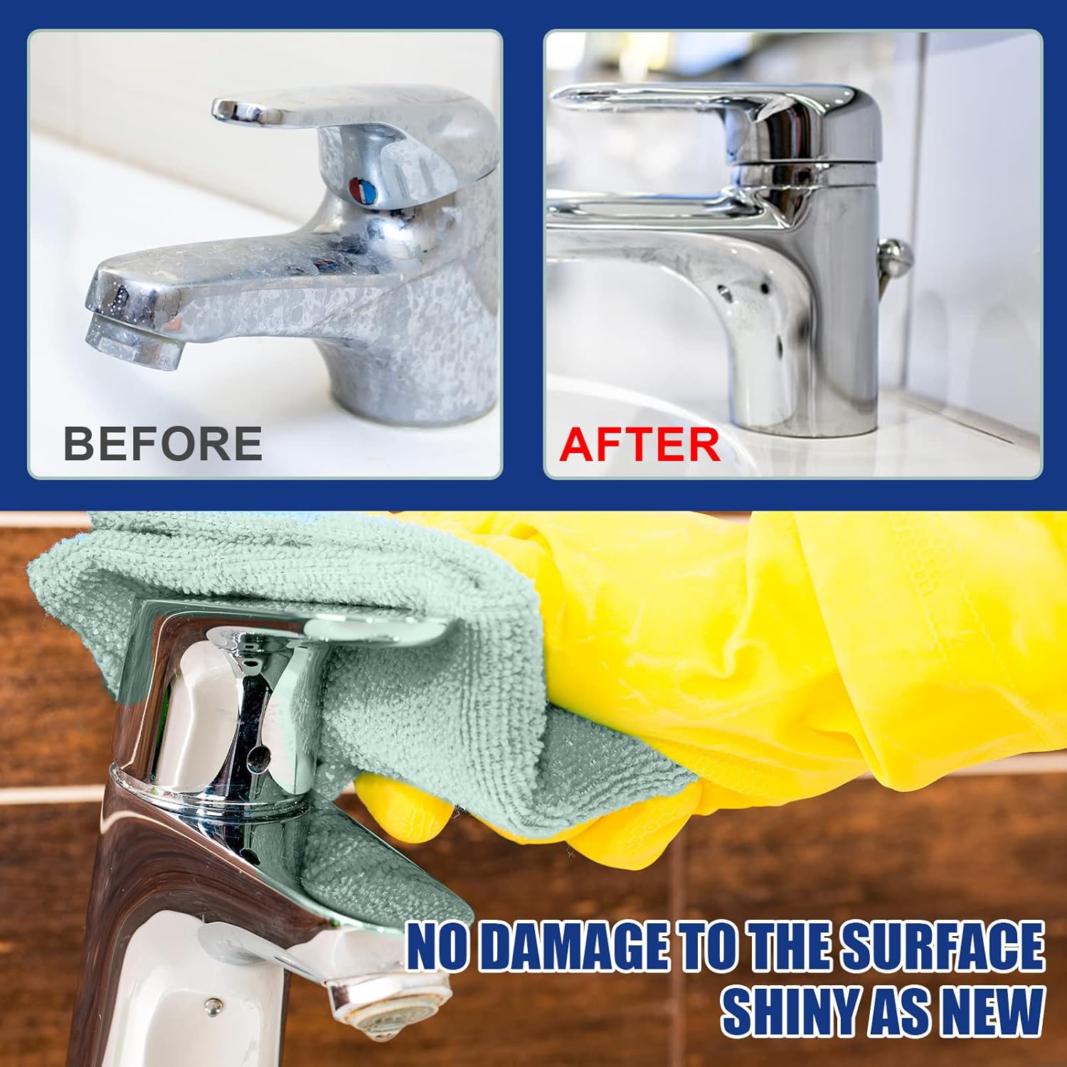(Pack of 2) Bathroom Cleaner Bathroom Tile Cleaner Spray – Non-Toxic Soap Scum & Hard Water Stain Remover for Tiles, Basin & Bathtub