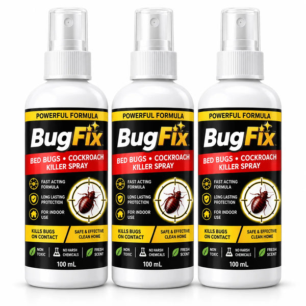 (Pack of 3) Bed Bug Spray Bed Bug Killer Spray – Fast Acting Khatmal Spray & Bug Repellent for Mattresses, Furniture & Bedding