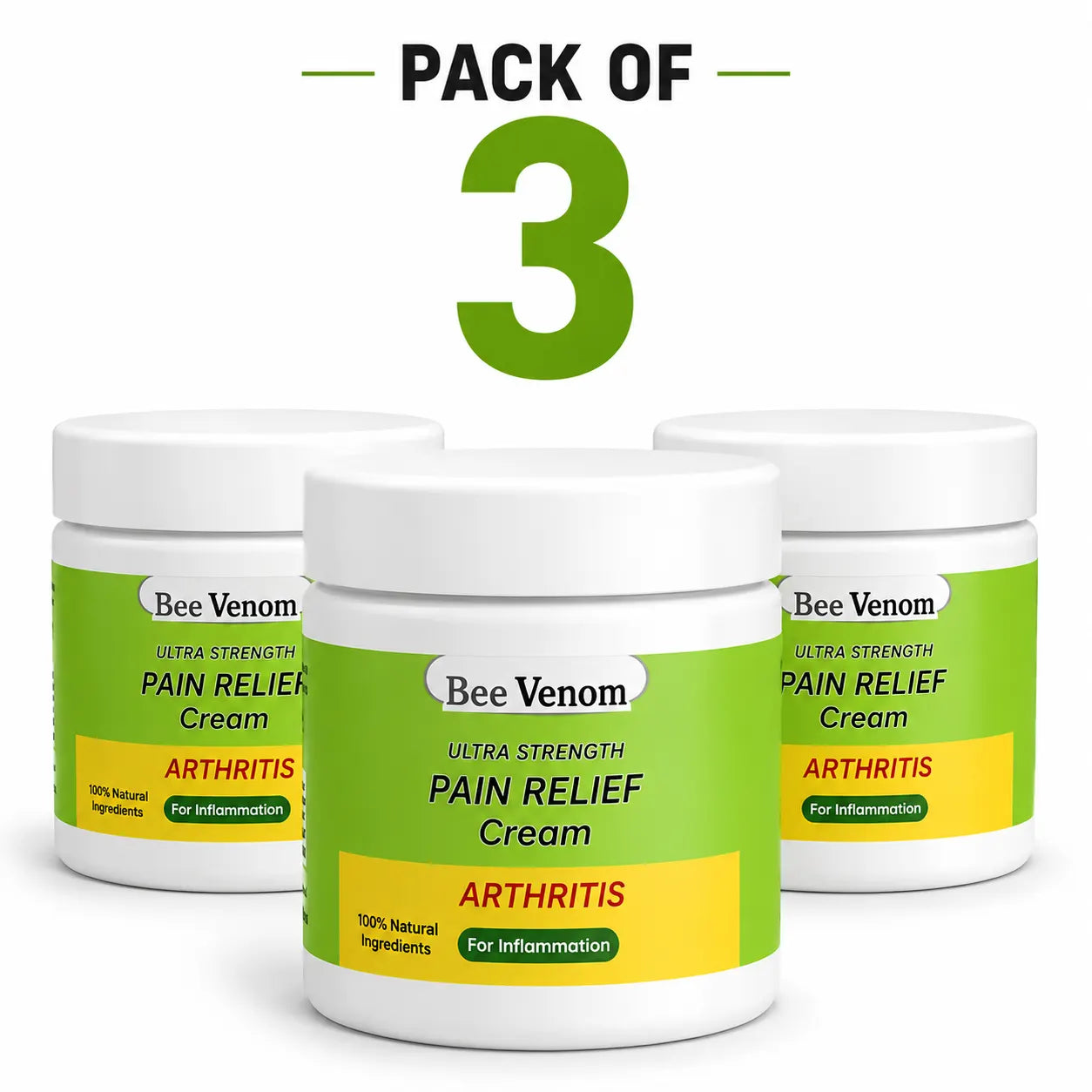 Ultra Strength Pain Relief Cream (100g, Pack of 3) – Advanced Pain Relief Cream for Joints & Muscles