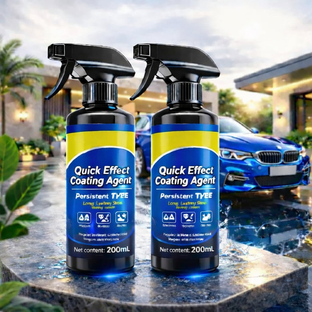 (Pack of 2) Car Coating Spray Ceramic Coating Spray 200ml – Nano Hydrophobic Car Paint Protection & High Gloss Polish Spray