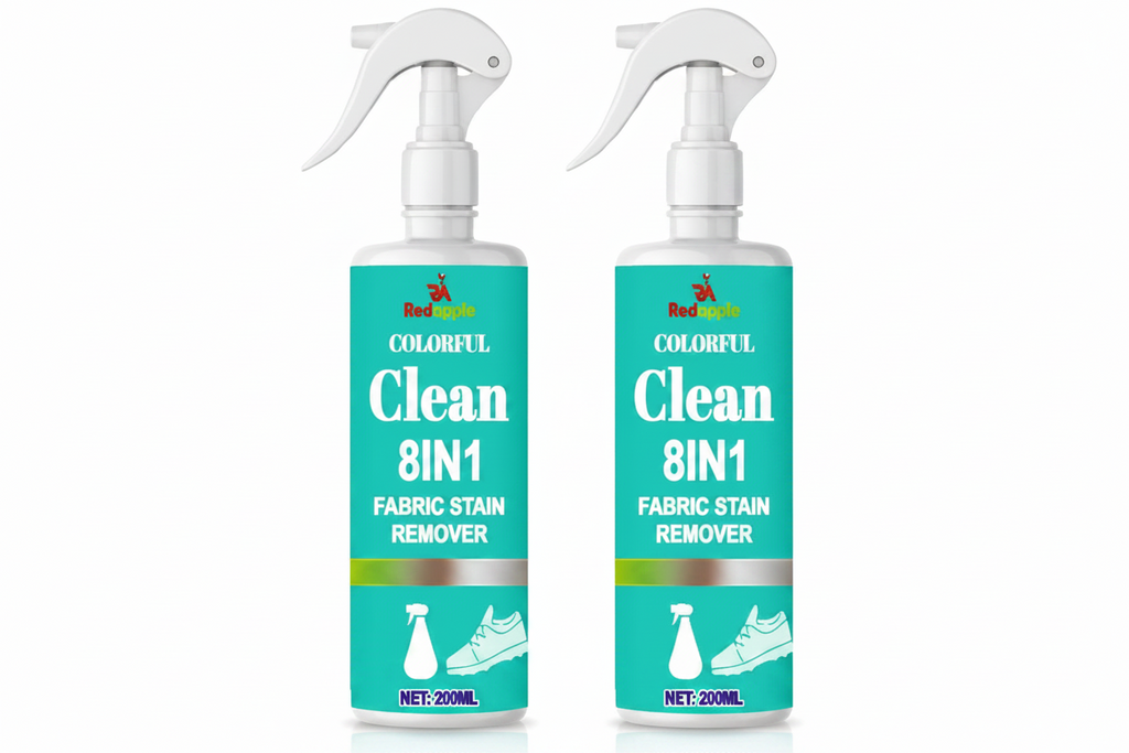 (Pack of 2) Stain Remover for Clothes Fabric Stain Remover Spray (200ml) – 8-in-1 Active Enzyme Cleaner for Oil, Ink, Turmeric & Food Stains
