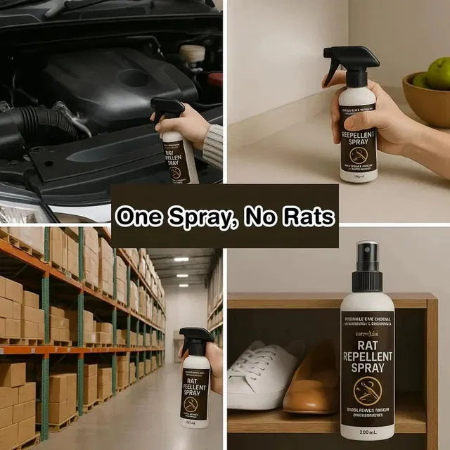 Rat Repellent Spray for Car & Home (Pack of 2)|Rodent Repeller & Mouse Deterrent |Non-Toxic Peppermint Formula