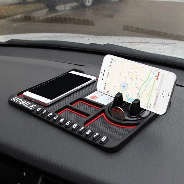 Anti-Slip Silicone Pad Car Mobile Holder for Dashboard | Universal Vehicle Phone Mount & GPS Stand | Washable & Heat Resistant Dash Mat