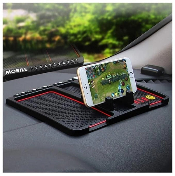 Anti-Slip Silicone Pad Car Mobile Holder for Dashboard | Universal Vehicle Phone Mount & GPS Stand | Washable & Heat Resistant Dash Mat
