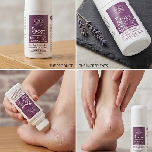 Foot Crack Cream Roll-On (Pack of 2) – Deep Healing Heel Repair & Moisturizing Balm
