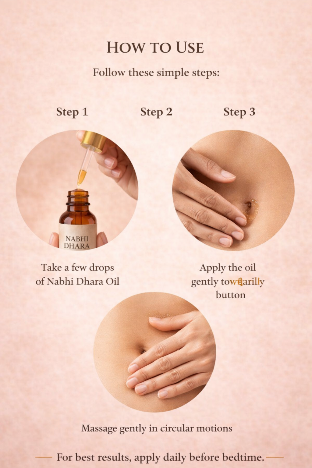 Nabhi Oil / Nabhi Tailam Belly Button Oil (Pack of 1) – Natural Ayurvedic Navel Amrit Oil for Skin & Wellness