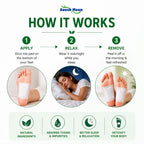 South Moon foot patch product instructions with steps and benefits on a white background