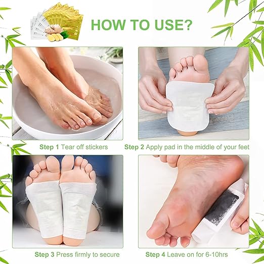 Kinoki Detox Foot Pads Cleansing Foot Patch (20 Pads Pack of 2) – Natural Wellness Foot Care Pads for Overnight Refresh
