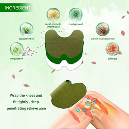Herbal Knee Pain Relief Patches Arthritis Joint Ache Sticker | Fast Deep Heat for Knee Pain | Natural Joint Pain Relief Products (10 Pieces)