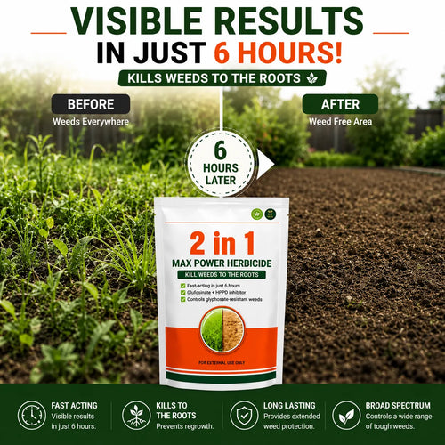 Weed Killer Herbicide (Pack of 2) – Fast Acting Root Control Formula for Garden & Lawn