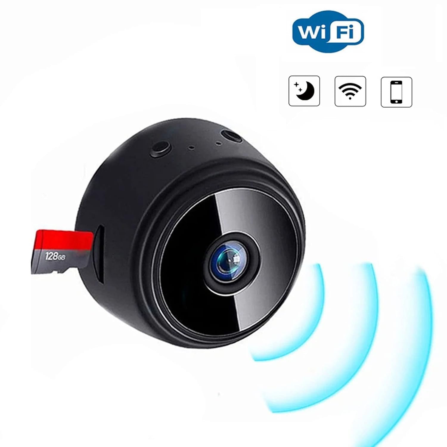 Wireless Spy Camera & Smart WiFi CCTV Camera – Mini Secret Camera with Phone App for Home Indoor Outdoor