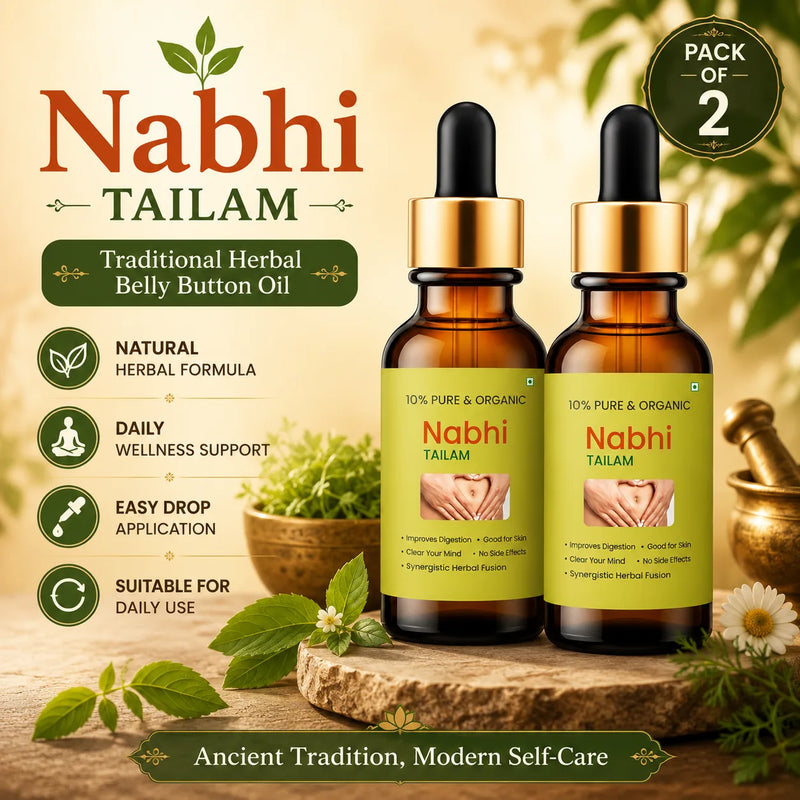 Ayurvedic Nabhi Oil & Navel Therapy Tailam (30ml Each, Pack of 2) – Natural Belly Button Oil for Weight Loss & Skin Care
