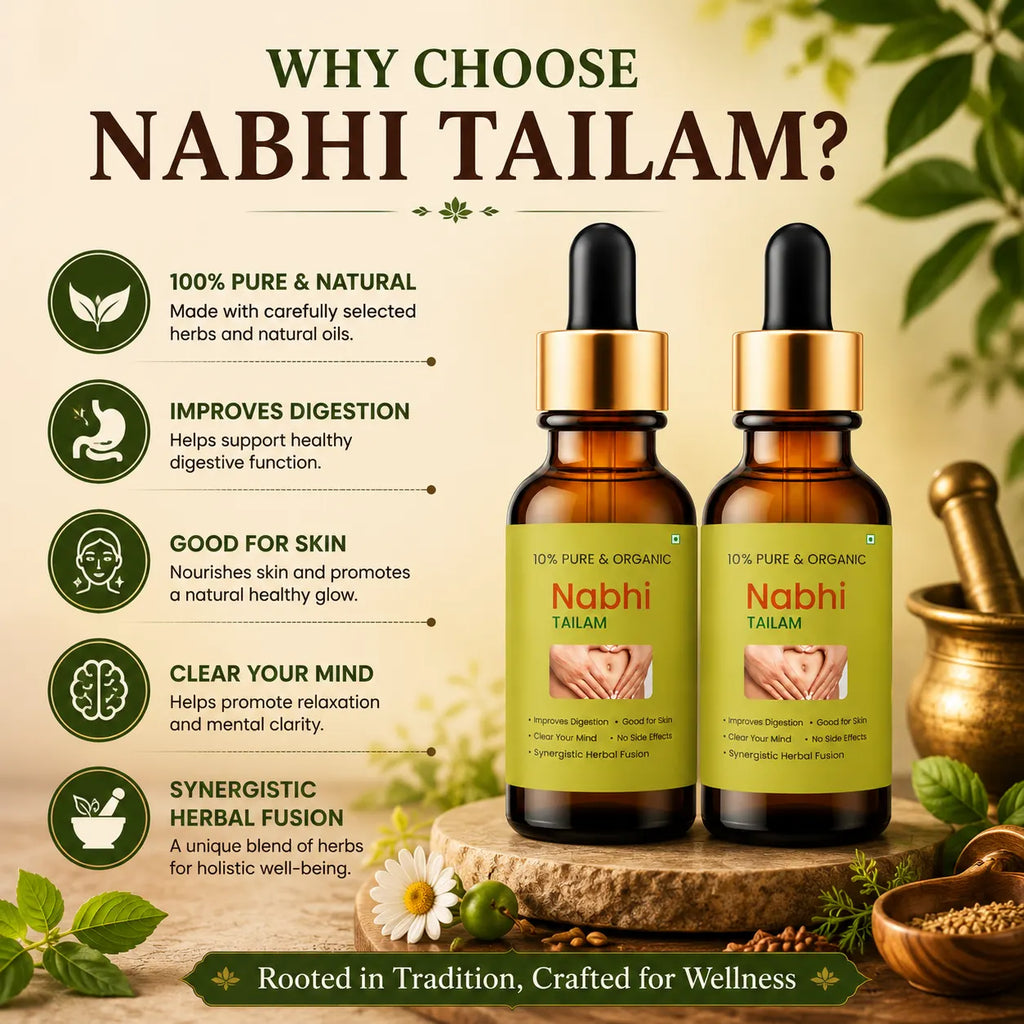 Ayurvedic Nabhi Oil & Navel Therapy Tailam (30ml Each, Pack of 2) – Natural Belly Button Oil for Weight Loss & Skin Care