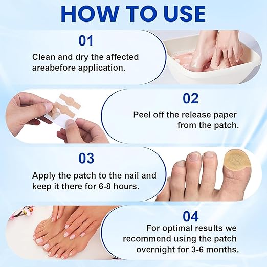 (21 Pcs) Fungi Nail Patches White Patches on Nails Repair Patches – Herbal Care for Discolored Toenails & Fingernails
