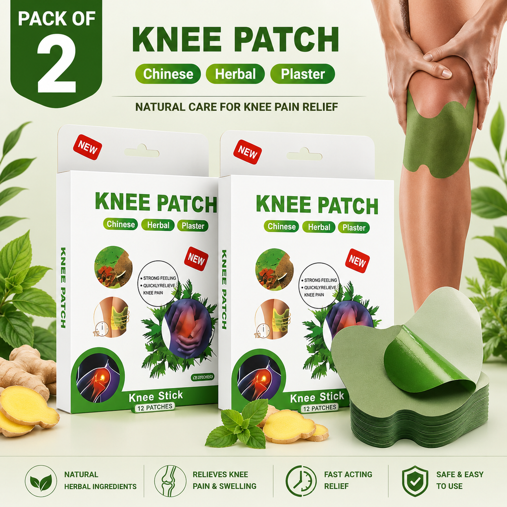 Knee Patch Herbal Joint Comfort Patch (Pack of 1/2/3) – Self-Heating Botanical Care Patches for Knee Stiffness & Mobility