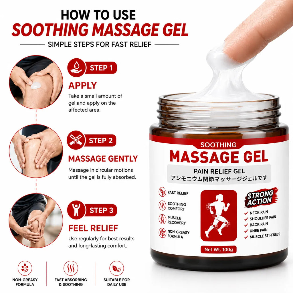 Fast Pain Relief Gel & Soothing Massage Gel (Pack of 2) – Instant Relief for Muscle, Joint & Back Pain