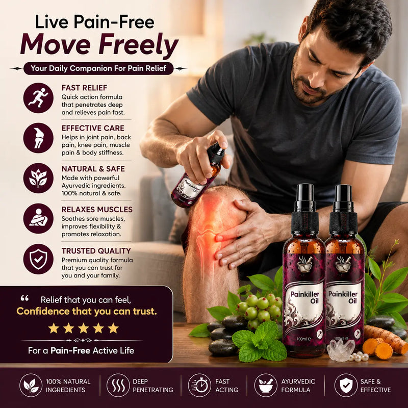 Pain Relief Oil & Massage Oil (Pack of 2) – Fast-Acting Joint, Knee & Back Pain Relief