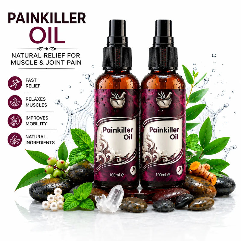 Pain Relief Oil & Massage Oil (Pack of 2) – Fast-Acting Joint, Knee & Back Pain Relief