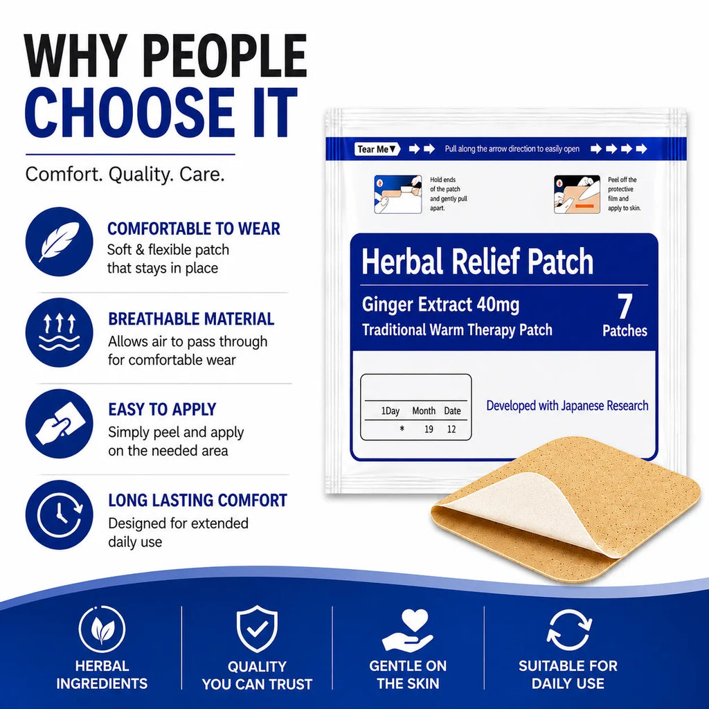 Herbal Pain Relief Patch Set - Soothing Knee, Back & Muscle Relaxation Patches