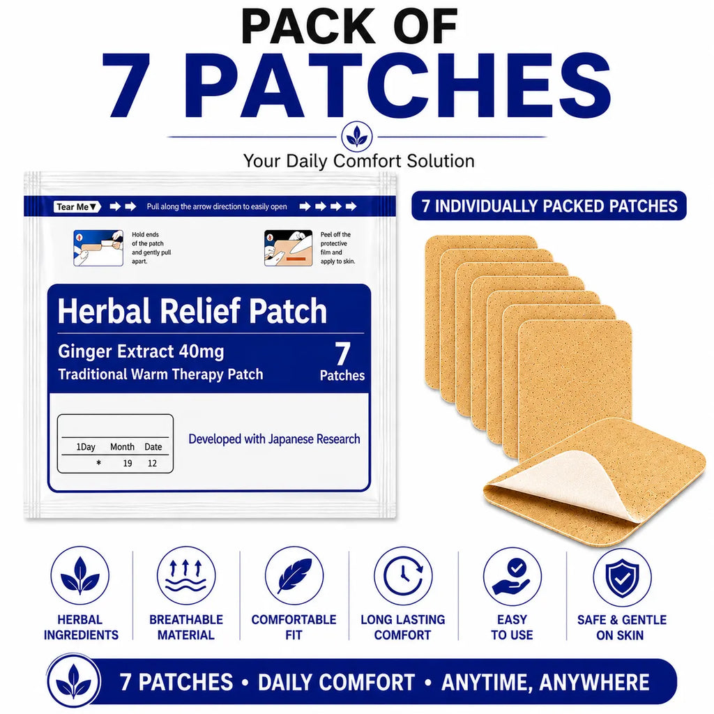 Herbal Pain Relief Patch Set - Soothing Knee, Back & Muscle Relaxation Patches
