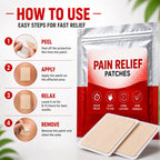 Pain Relief Patch Ginger Heat Patches (20 Patches Pack of 2) – Herbal Knee Patches & Back Pain Relief Plaster