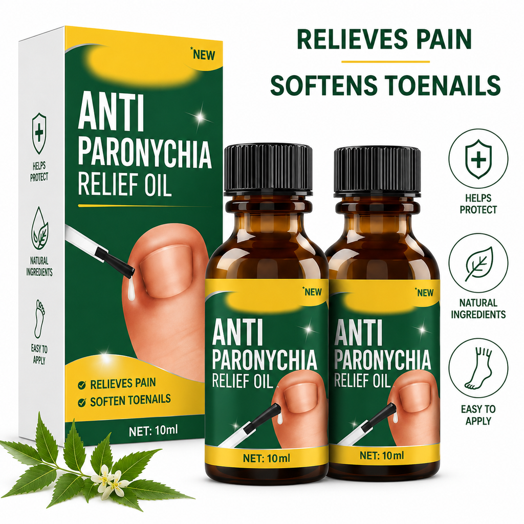 (Pack of 2) Anti Paronychia Relief Oil Toenail Repair Oil – Natural Herbal Treatment for Ingrown Toenails & Cuticle Care